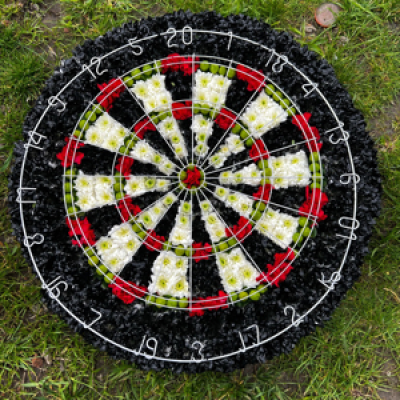 Dartboard  - Full size dart board . To which names  can be added for that extra personal tribute 